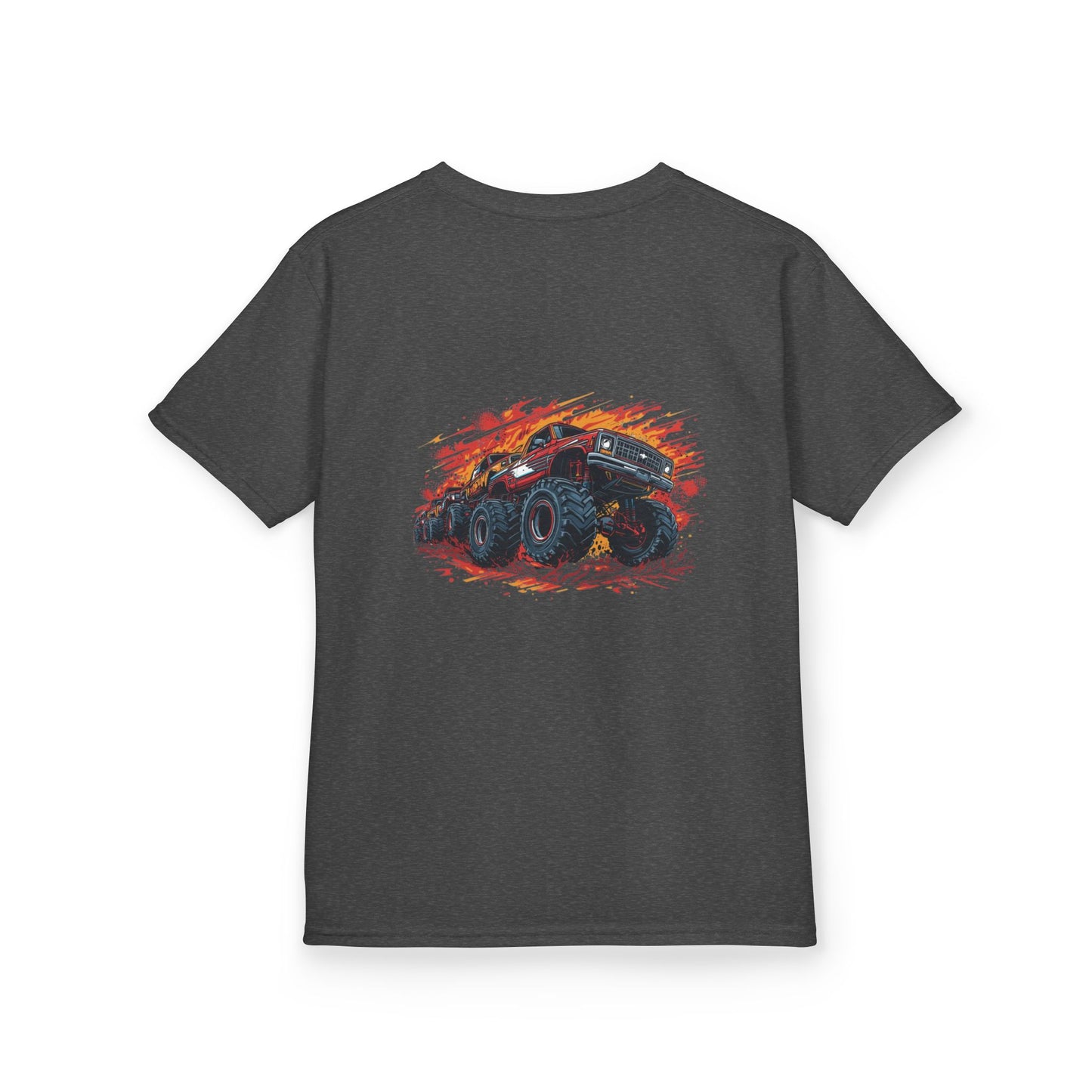 Kids Tee — 'Fire It Up' Monster Truck Graphic Shirt