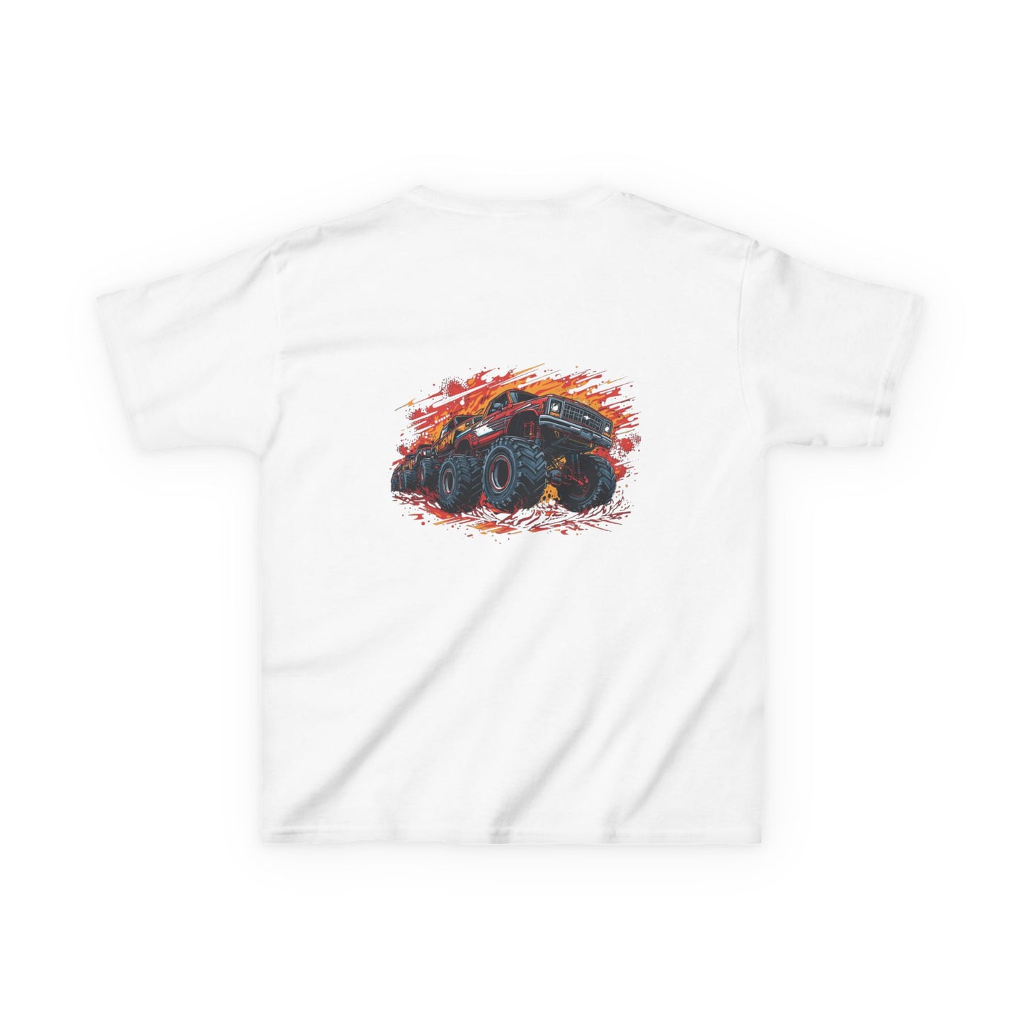 Kids Tee — 'Fire It Up' Monster Truck Graphic Shirt